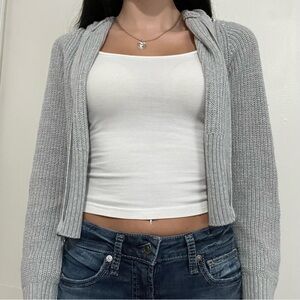 Pink Rose Light Gray Women's Cardigan